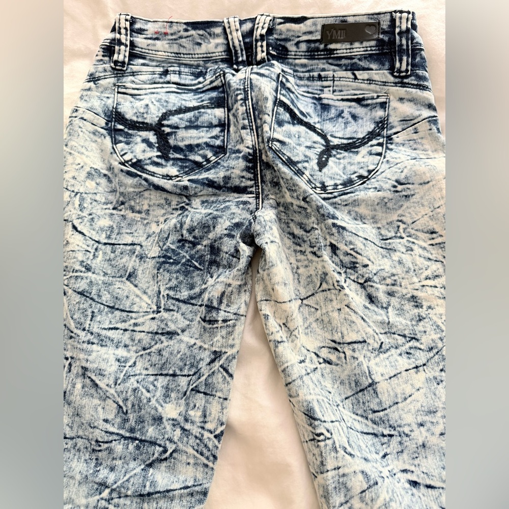 YMI Acid Wash Denim Jeans Sz 5 - Picture 3 of 3